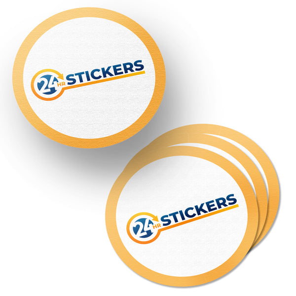 circle custom stickers 24 Hour stickers