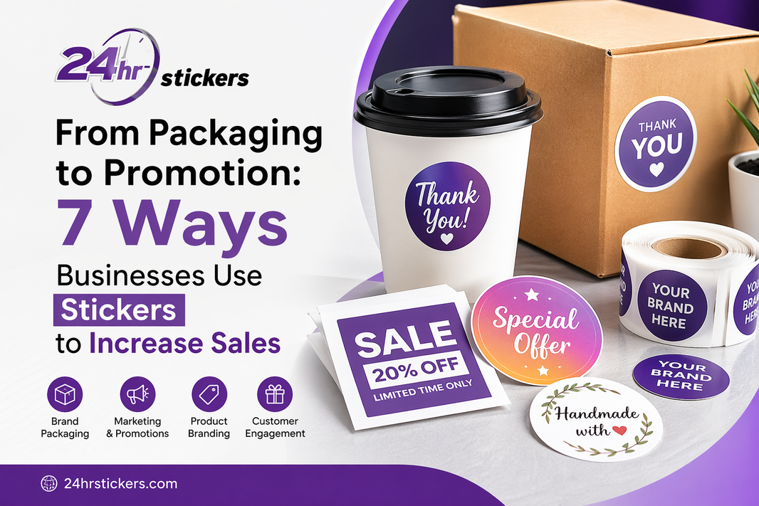 Us Commerce Sticker From Packaging to Promotion: 7 Ways Businesses Use Stickers to Increas ...