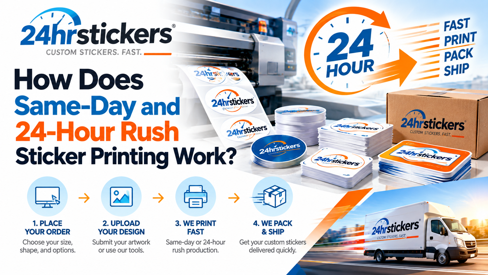 How Does Same-Day and 24-Hour Rush Sticker Printing Work?