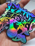 diecut holographic sticker 24 hour stickers