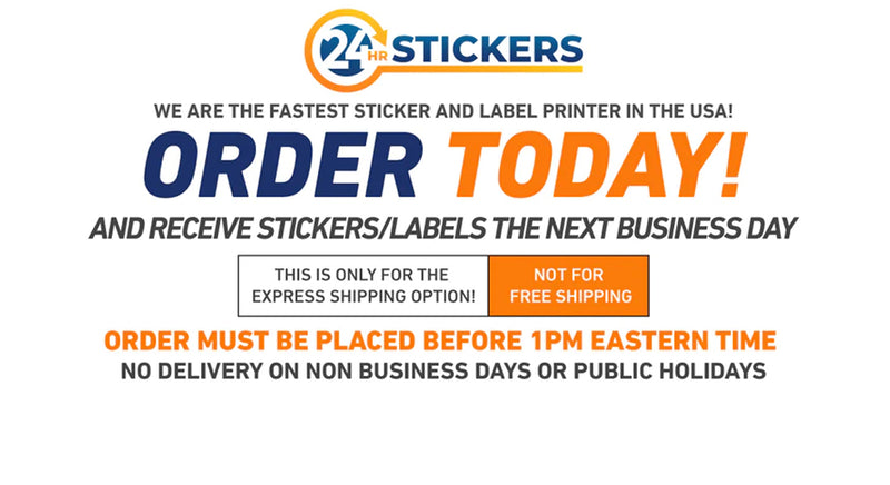 Discount Stickers & Labels in 24 Hour - Overnight & Next Day Delivery